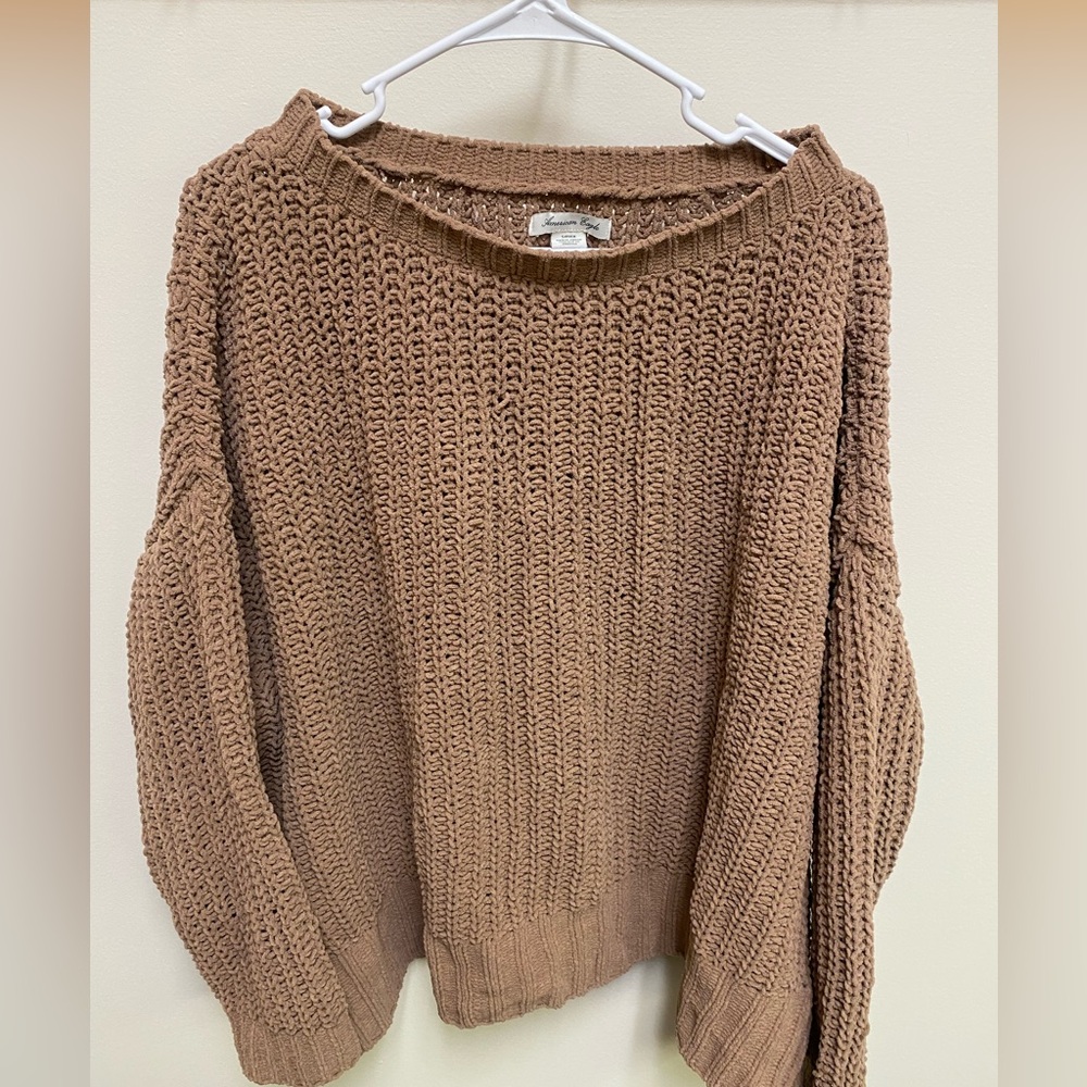 American Eagle Brown Knit Sweater